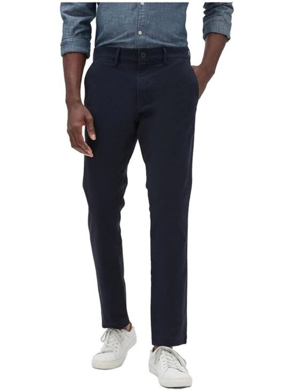 NWT Gap Men's Chino Pants Navy Blue Classic Straight Leg Trouser Size 28 x 30